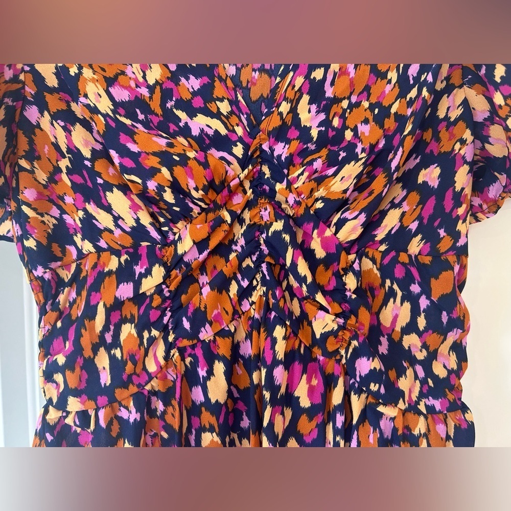 NWOT Floral Print V-neck Dress - Picture 4 of 10